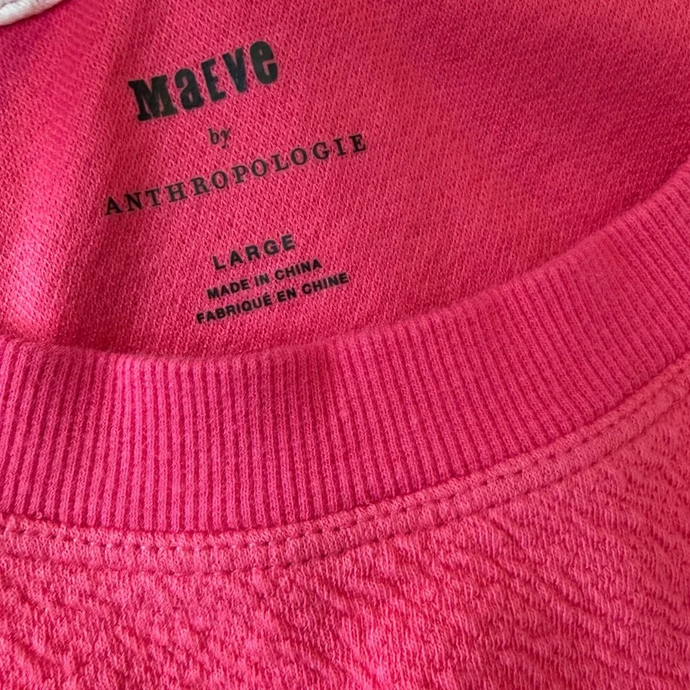 Anthropologie Meave Pink Smocked-Waist Long-Sleeve Top - Picture 4 of 7